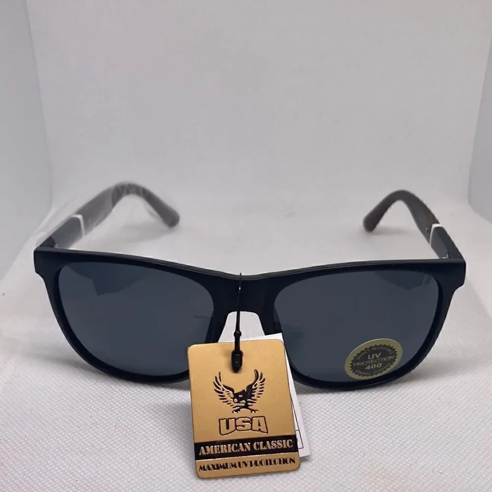 Classic Unisex Wood Print Sunglasses
